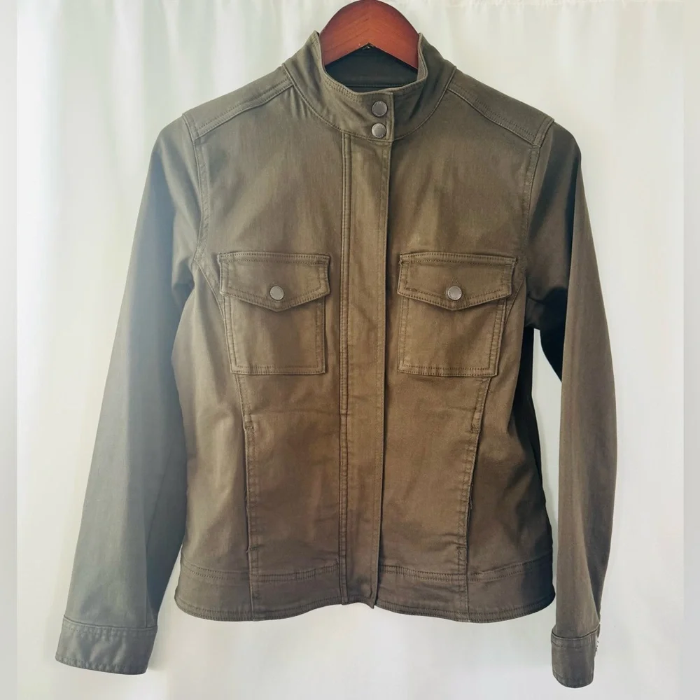 Liverpool Women’s Olive Green Military-Inspired Jacket – Like New, Size S